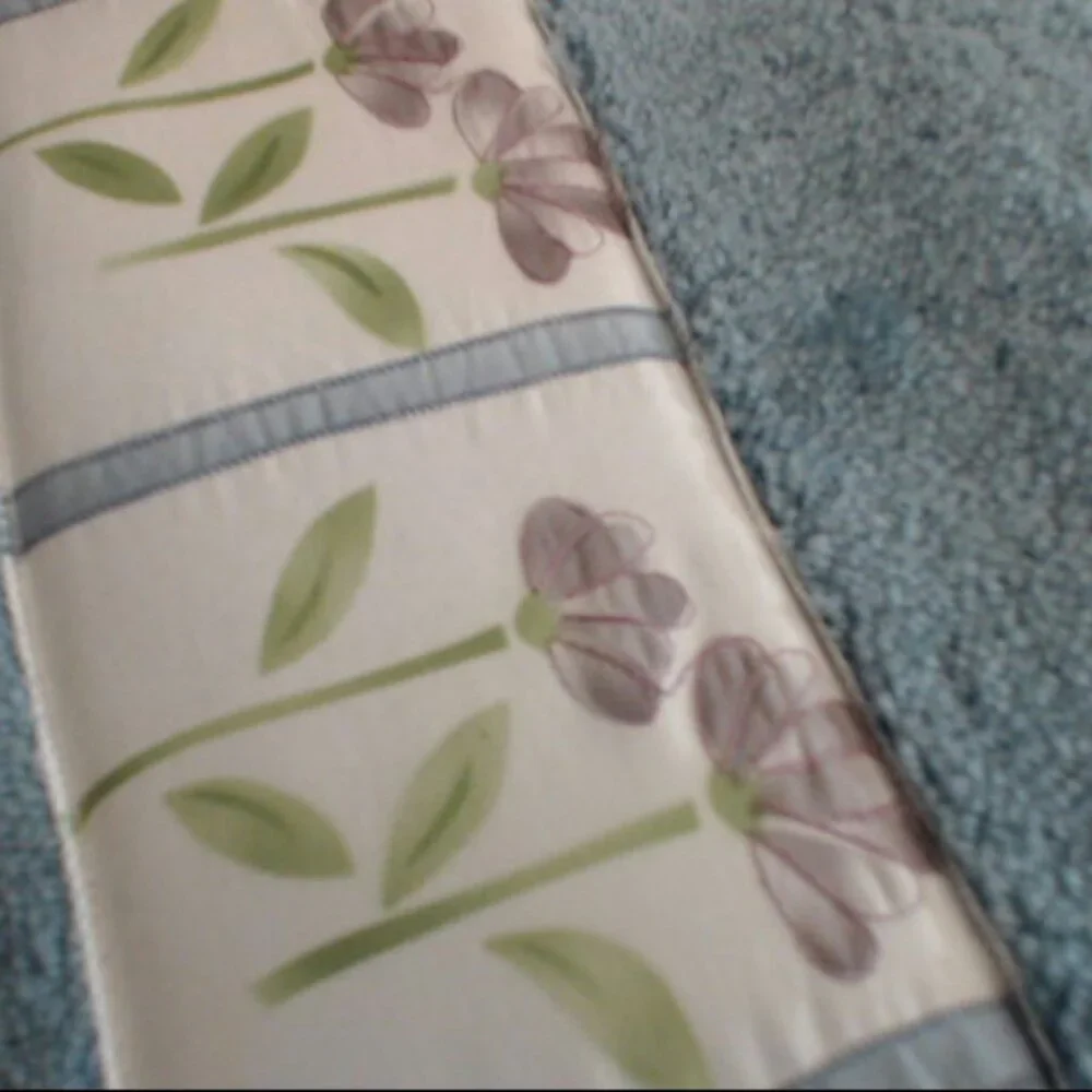 Daisy Non Slip Bath Rug 3D Flower Design - Blue - 30